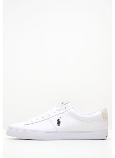 Men Casual Shoes Sayer.V White Fabric Ralph Lauren