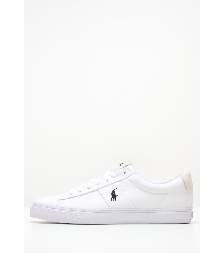 Men Casual Shoes from the Polo Ralph Lauren brand Sayer.V White Fabric ...