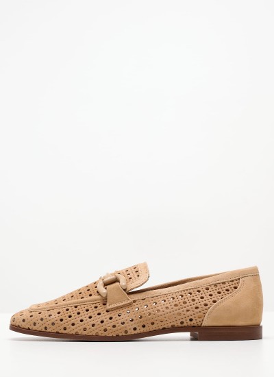 Women Moccasins 2300 Beige Buckskin Alpe