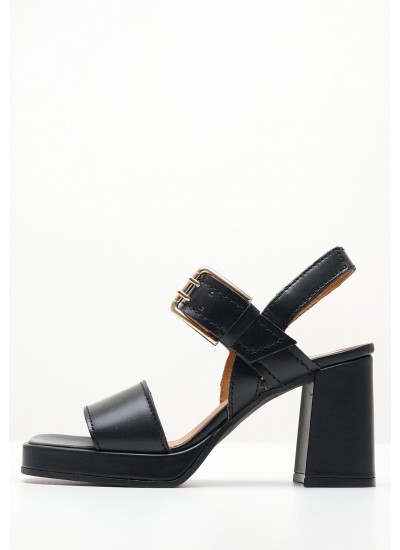Women Sandals 2572 Black Leather Alpe