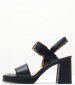 Women Sandals 2572 Black Leather Alpe