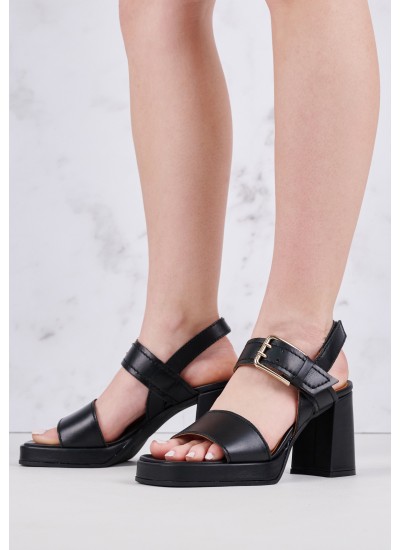 Women Sandals 2572 Black Leather Alpe