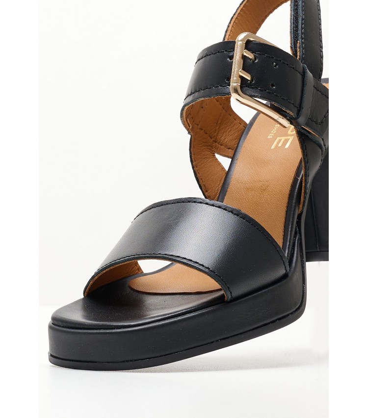 Women Sandals 2572 Black Leather Alpe