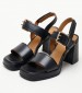 Women Sandals 2572 Black Leather Alpe
