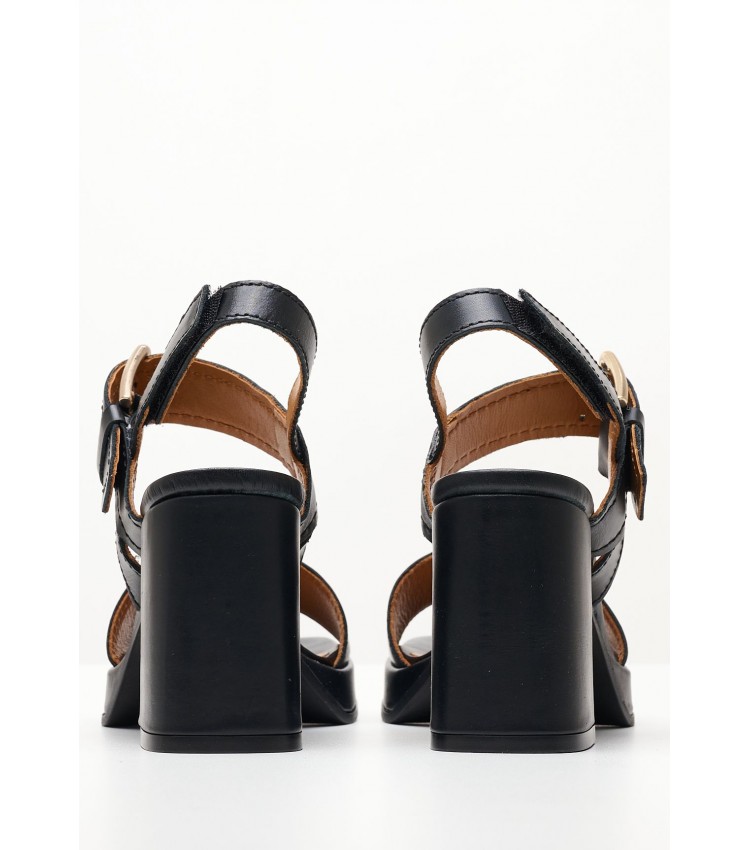 Women Sandals 2572 Black Leather Alpe