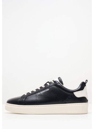 Men Casual Shoes 231050 Black Leather La Martina