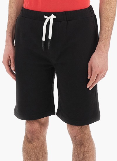 Ανδρικές Βερμούδες Fleece.Ber Μαύρο Βαμβάκι La Martina
