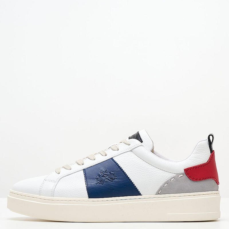 Men Casual Shoes M231052 White Leather La Martina