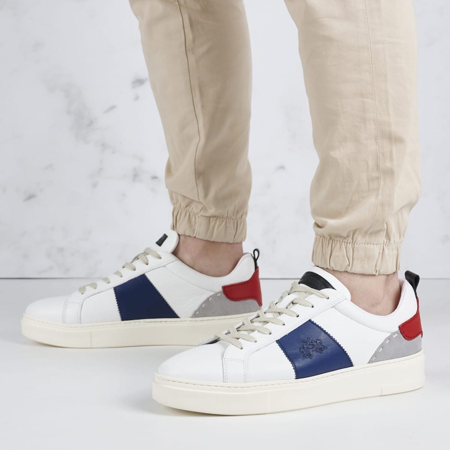 Men Casual Shoes M231052 White Leather La Martina Men Casual Shoes M231052 White Leather La Martina