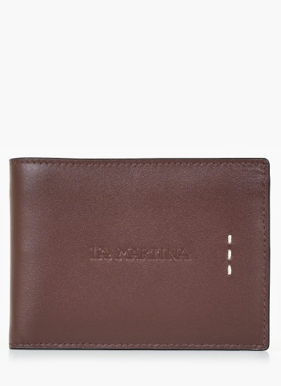 Men Wallets Esteban Black Leather La Martina