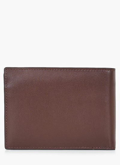 Men Wallets Premium.Cc Brown Leather Tommy Hilfiger