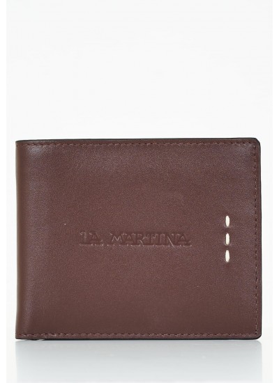 Men Wallets Pablo Brown Leather La Martina