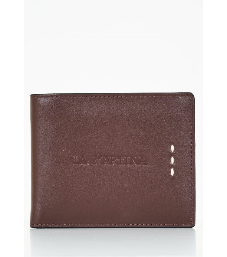 Men Wallets Pablo Brown Leather La Martina