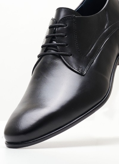 Men Shoes 2300 Black Leather Damiani