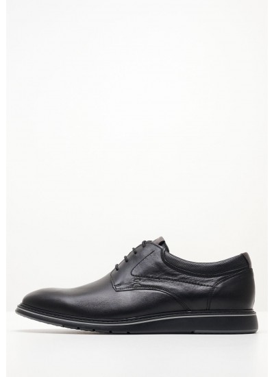 Men Shoes 2601 Black Leather Damiani