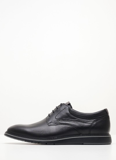 Men Shoes 2601 Black Leather Damiani