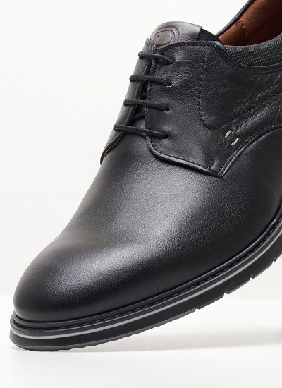 Men Shoes 2601 Black Leather Damiani