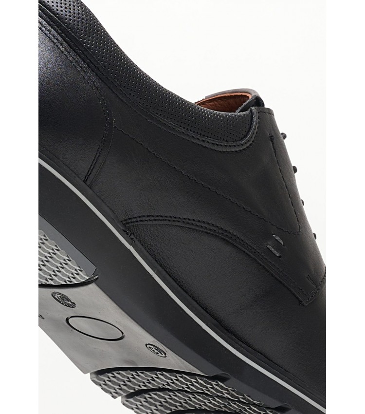 Men Shoes 2601 Black Leather Damiani