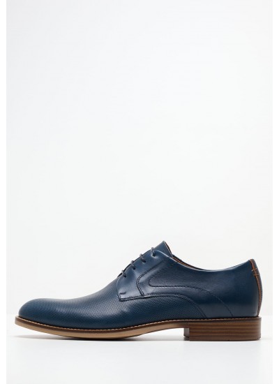 Men Shoes 2700 Blue Leather Damiani