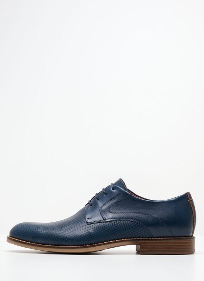 Men Shoes 2700 Blue Leather Damiani