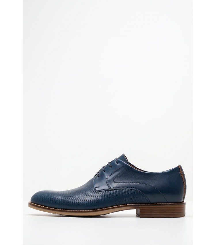 Men Shoes 2700 Blue Leather Damiani