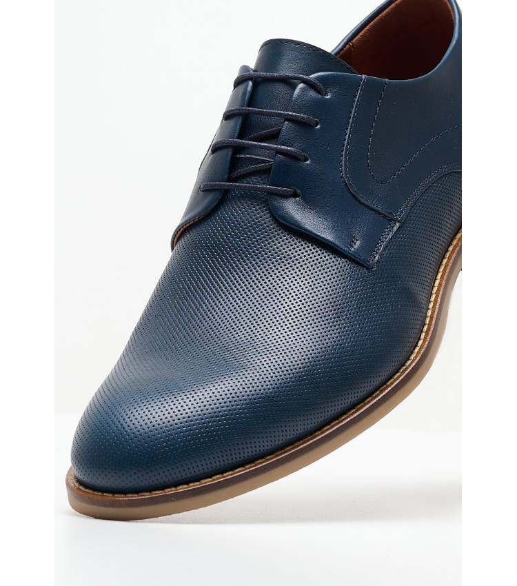 Men Shoes 2700 Blue Leather Damiani