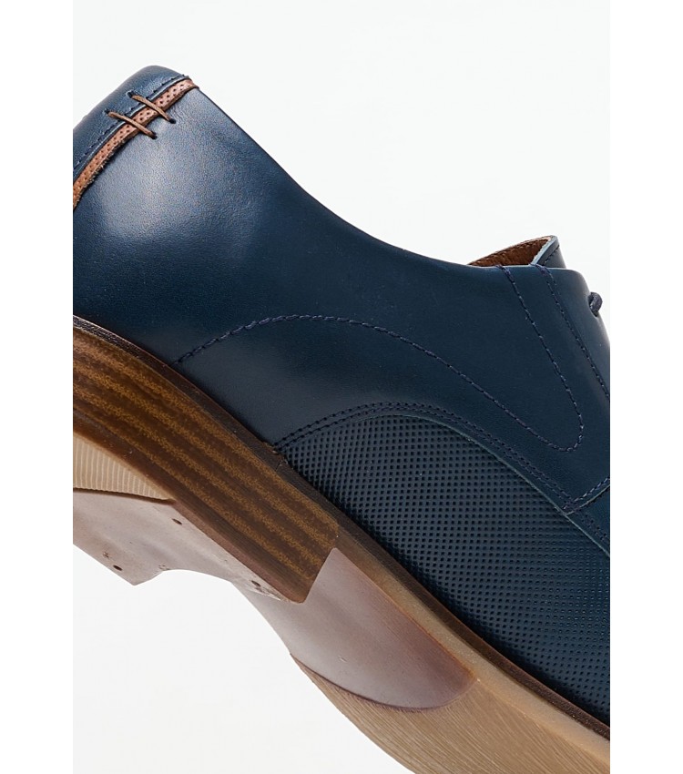 Men Shoes 2700 Blue Leather Damiani