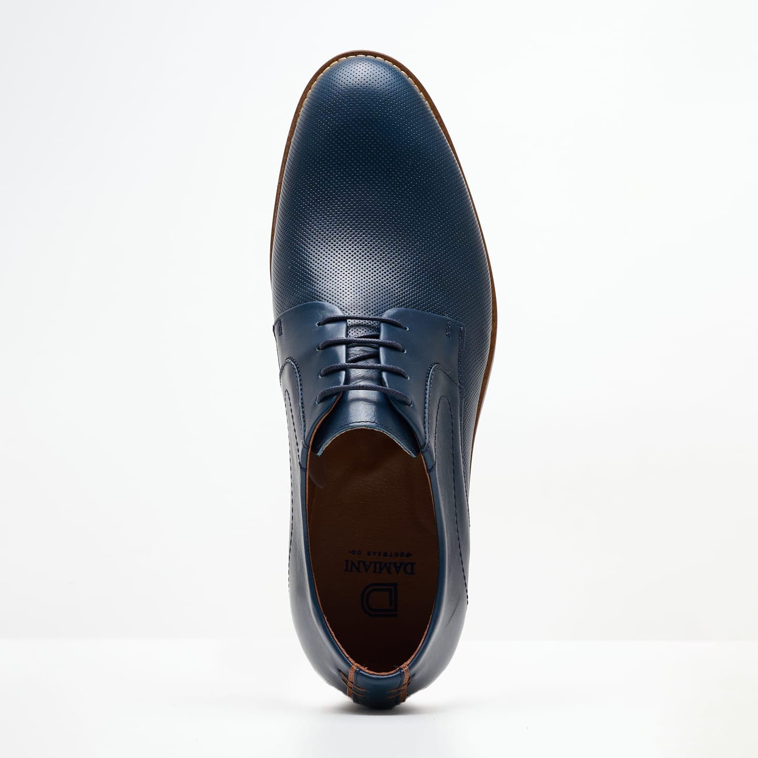 Men Shoes 2700 Blue Leather Damiani