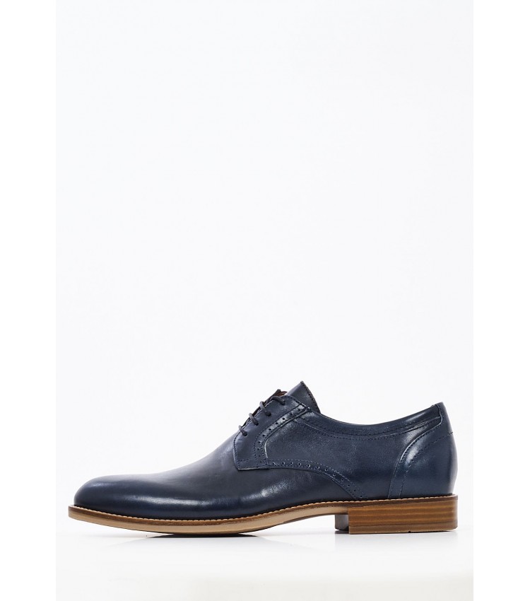 Men Shoes 2701.N Blue Leather Damiani