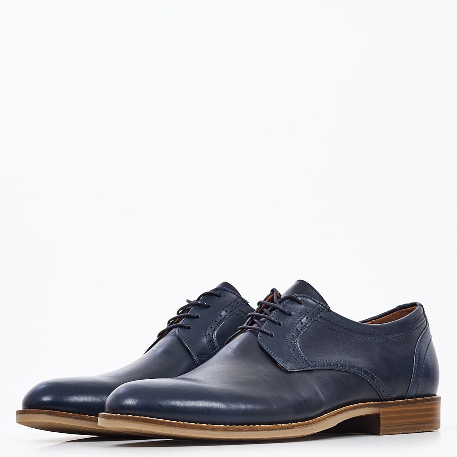 Men Shoes 2701.N Blue Leather Damiani Men Shoes 2701.N Blue Leather Damiani
