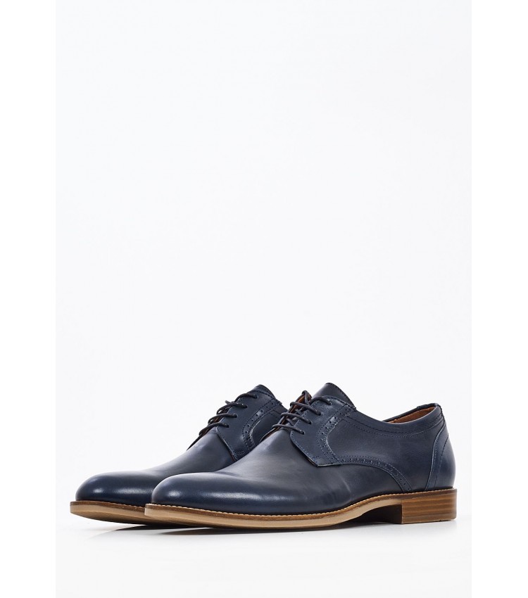 Men Shoes 2701.N Blue Leather Damiani