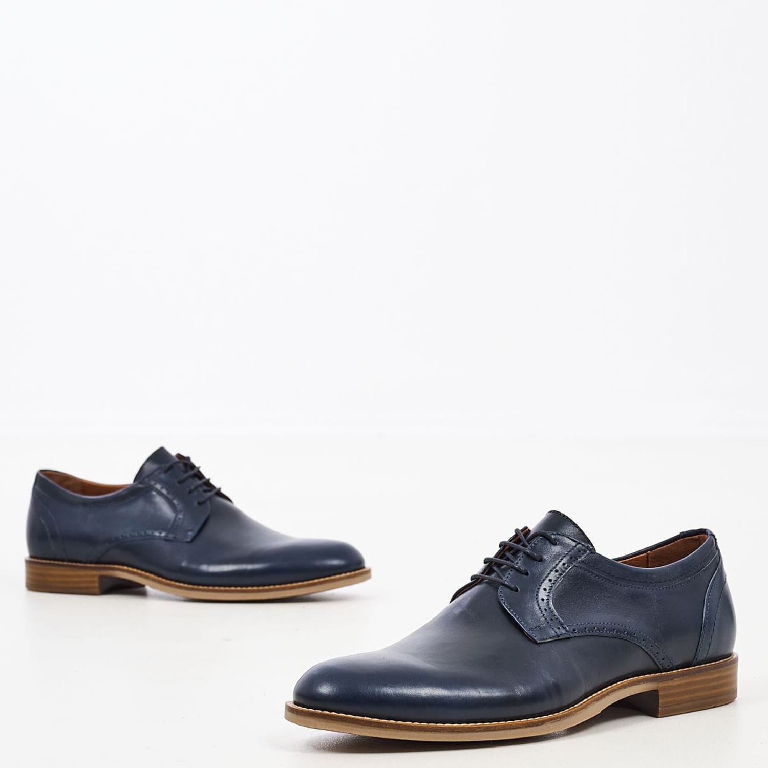 Men Shoes 2701.N Blue Leather Damiani Men Shoes 2701.N Blue Leather Damiani