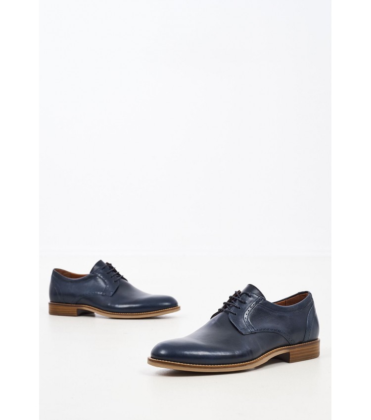 Men Shoes 2701.N Blue Leather Damiani