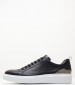 Men Casual Shoes 3402 Black Leather Damiani