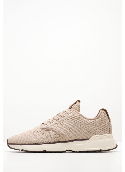 Ανδρικά Παπούτσια Casual Track.Runner Άσπρο Δέρμα Καστόρι Tommy Hilfiger