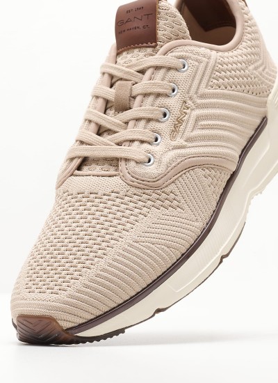 Ανδρικά Παπούτσια Casual Track.Runner Άσπρο Δέρμα Καστόρι Tommy Hilfiger