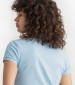 Women T-Shirts - Tops Contrast.Pique.W Blue Cotton GANT