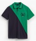 Men T-Shirts Diagonal Green Cotton GANT