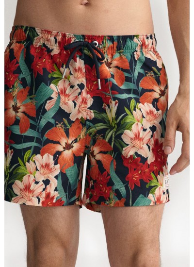 Men Swimsuit Floral.Swim Multi Polyester GANT