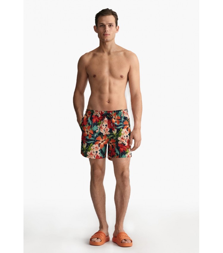 Men Swimsuit Floral.Swim Multi Polyester GANT