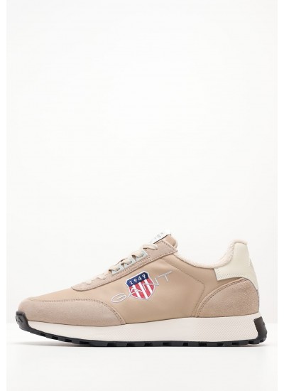 Ανδρικά Παπούτσια Casual Track.Runner Άσπρο Δέρμα Καστόρι Tommy Hilfiger