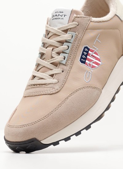 Ανδρικά Παπούτσια Casual Track.Runner Άσπρο Δέρμα Καστόρι Tommy Hilfiger