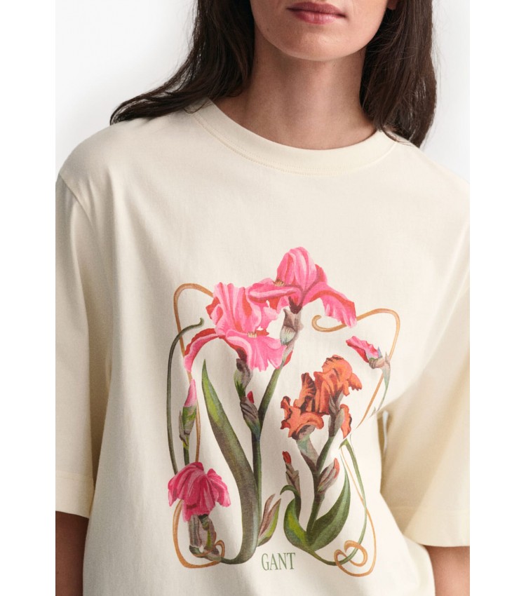 Women T-Shirts - Tops Iris Beige Cotton GANT