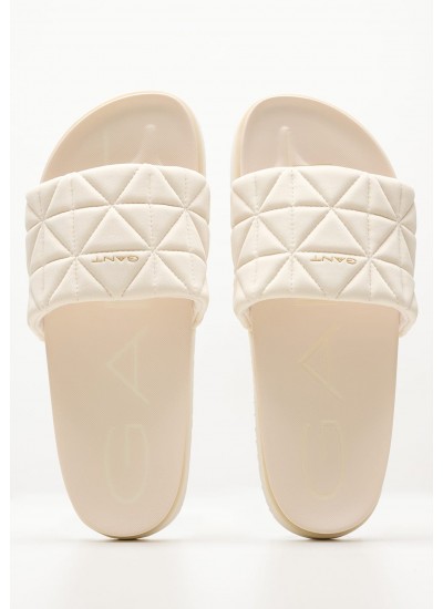 Γυναικεία Flats 8519 Άσπρο Δέρμα Frau