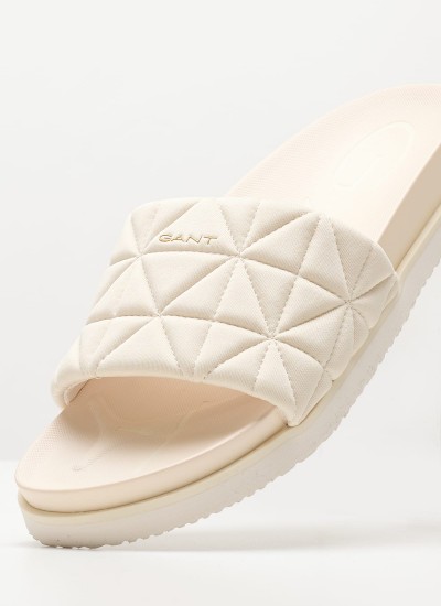 Γυναικεία Flats 8519 Άσπρο Δέρμα Frau