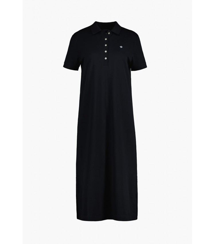 Women Dresses - Bodysuits Pique.Polo.Dr Black Cotton GANT