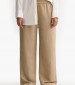 Women Trousers Pull.On Beige Linen GANT