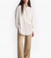 Women Trousers Pull.On Beige Linen GANT