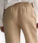 Women Trousers Pull.On Beige Linen GANT