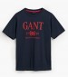 Ανδρικές Μπλούζες Retro.Crest Σκούρο Μπλε Βαμβάκι GANT Ανδρικές Μπλούζες Retro.Crest Σκούρο Μπλε Βαμβάκι GANT